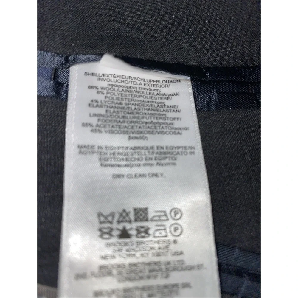 Brooks Brothers Explorer Regent Mens Black  Blazer  40R Stretch Wool Sport Coat